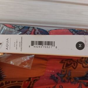 Aqua Fuchsia and Brown Dress